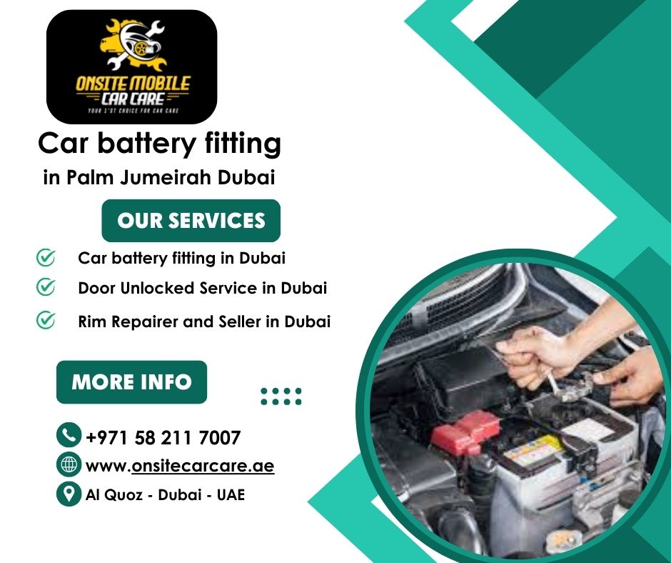 Car battery fitting in Palm Jumeirah Dubai